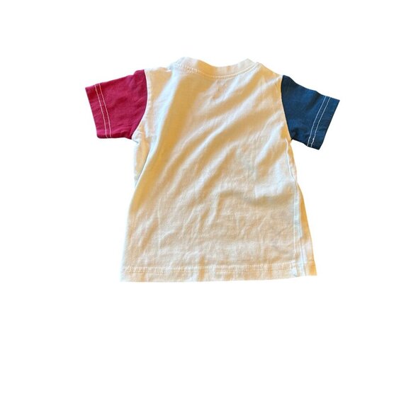 Toddler Tee By Made By Molly 2T Cotton Red & Blue Sleeves Patriotic Design - Picture 4 of 4